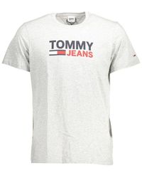Tommy Hilfiger - Braunes Baumwoll Herren T-Shirt Mit Auffälligem Druck - Lyst
