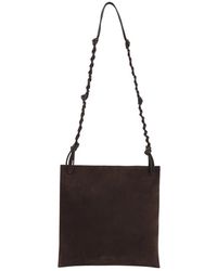 Jil Sander - Tassen ,Bruin ,Leer Tangle Slim Bag - Lyst