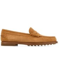 Tod's - Schoenen ,Bruin ,Suède Stijlvolle Camel Suede Loafers - Lyst