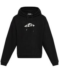 DSquared² - Hoodies & Sweatvesten ,Zwart ,Katoen Hoodies - Lyst