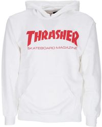 Thrasher - Hoodies & Sweatvesten ,Wit ,Katoen Wit/Rood Skatemag Hoodie - Lyst