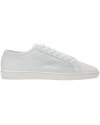 Saint Laurent - Schoenen ,Wit ,Leer Gym Sneakers - Lyst