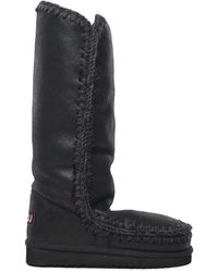 Mou - Schwarze eskimo winterstiefel - Lyst