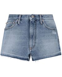 Dames Kleding voor voor Shorts voor Cargoshorts Off-White c/o Virgil Abloh Katoen Denim Shorts in het Blauw 