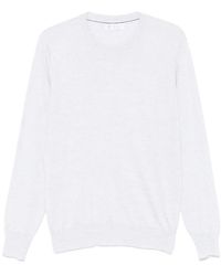 Brunello Cucinelli - Hellblauer crew neck pullover - Lyst