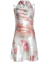 DIESEL - Kleedjes ,Grijs ,Leer D-Ebra Short - Lyst