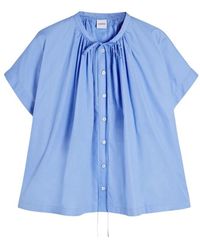 Aspesi - Overhemden ,Blauw ,Katoen Cotton Poplin Shirt - Lyst
