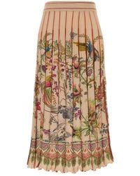 Etro - Geplooide Midi-Rok Van Katoenmix - Lyst