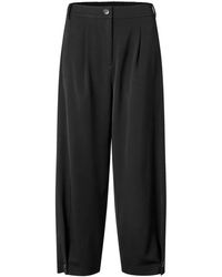 Masai - Broeken ,Zwart ,Rechtgesneden Wijde Broek - Lyst