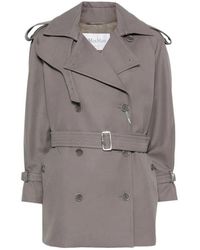 Max Mara - Cacio Double-Breasted Trenchcoat Met Riem - Lyst