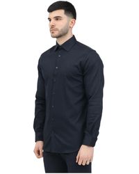 SELECTED - Overhemden ,Zwart ,Katoen Zwart Modern Shirt Met Lange Mouwen - Lyst