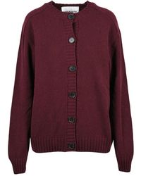 Amaranto - Truien & Vesten ,Rood ,Wol Girocollo Cardigan - Lyst