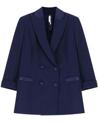 Imperial - Jassen ,Blauw ,Polyester Double-Breasted Blazer - Lyst