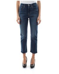Levi's Levis 36200 0094 L.26 - 501 Crop Jeans Women Denim Medium Blue - Blauw