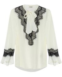 Zadig & Voltaire - Elegante Seidenbluse Mit Spitzen-Details - Lyst