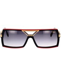 Cazal - Vintage rechteckige sonnenbrille mit titan-details - Lyst