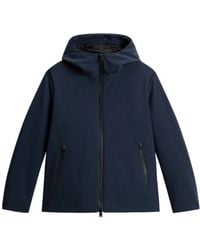 Woolrich - Giacca pacific soft shell blu - Lyst