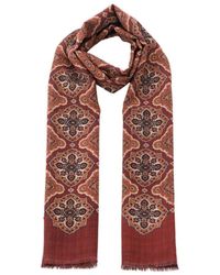 Altea - Accessoires ,Rood ,Wol Wollen Sjaal Met Diverse Patronen - Lyst