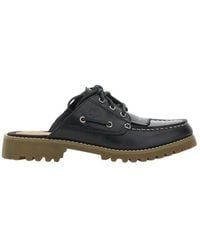 Timberland - Schoenen ,Zwart ,Leer Zwarte Leren Boot Schoen Muiltjes - Lyst