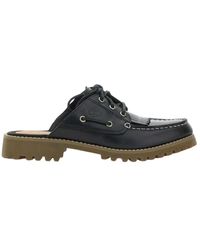 Timberland - Schoenen ,Zwart ,Leer Zwarte Leren Boot Schoen Muiltjes - Lyst