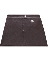 Courreges - Burgund A-Linie Rock Logo Patch - Lyst