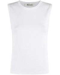 Rohe - Geripptes Tanktop Weiß Stretch - Lyst