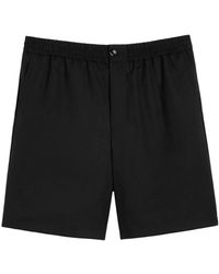 Ami Paris - Korte Broeken ,Zwart ,Katoen Casual Shorts - Lyst