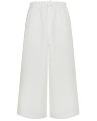 Sun 68 - Damenhose Aus Lyocell Und Baumwolle Mit Elastischem Bund - Lyst
