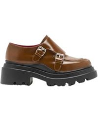 Plan C - Leren Loafers Met Gespen - Lyst