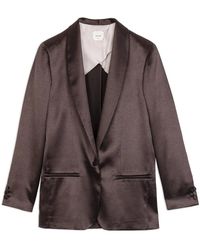 Alysi - Jassen ,Bruin ,Leer Chocolat Blazer - Lyst