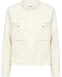 Cream - Light Jackets - Lyst