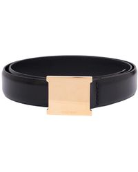 Orciani - Accessoires ,Zwart ,Omkeerbare Leren Riem - Lyst