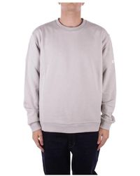 Gcds - Grauer logo pullover baumwolle - Lyst