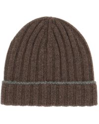 Brunello Cucinelli - Rippstrick-Kaschmir-Mütze - Lyst