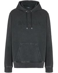 Balmain - Vintage Hoodie Met Borduursel - Lyst
