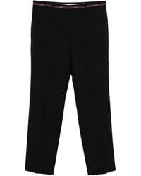 Gucci - Broeken ,Zwart ,Wol Zwarte Wol Logo Band Broek - Lyst