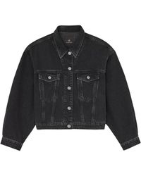 Anine Bing - Jassen ,Zwart ,Denim Quincy Jacket - Lyst