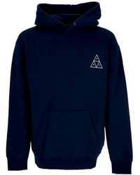 Huf - Hoodies & Sweatvesten ,Blauw ,Katoen Triangle Po Hoodie Set - Lyst