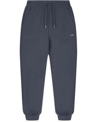 EA7 - Broeken ,Grijs ,Polyester Core Relax Pants - Lyst