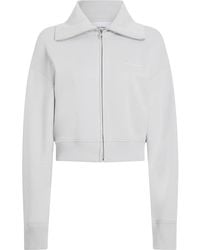 Calvin Klein - Jersey Gris Con Cierre De Cremallera, Mujer, Talla - Lyst