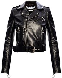 Off-White c/o Virgil Abloh Biker Jacket - Zwart