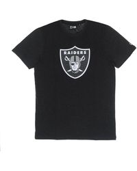 KTZ - Tops ,Zwart ,Katoen Nfl Outline Logo Tee Las Vegas Raiders - Lyst