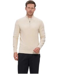 Profuomo - Truien & Vesten ,Katoen Half Zip Pullover - Lyst