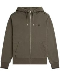 Fred Perry - Authentic zip hoody in field - Lyst