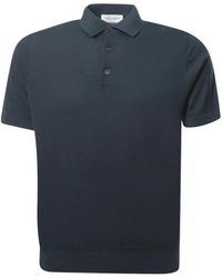 Balmain - Tops ,Blauw ,Katoen Poloshirt Met Korte Mouwen - Lyst