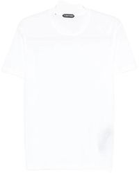Tom Ford - Tops ,Wit ,Katoen Lyocell-Katoen Jersey T-Shirt - Lyst