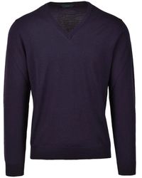 Zanone - V-Neck Knitwear - Lyst