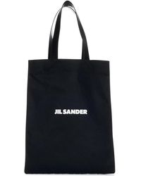 Jil Sander - Logo print tote bag - Lyst