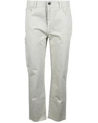 Another Label - Broeken ,Grijs ,Katoen Rechte Broek - Lyst