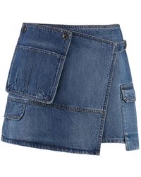 MSGM - Denim Skirts - Lyst